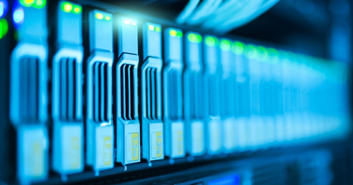 Bandwidth close up computer connection
