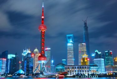 Night image of Shanghai skyline. New China data protection laws will regulate business handling of citizen data.