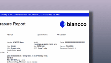 A certificate of erasure is your proof that data sanitization was successful.